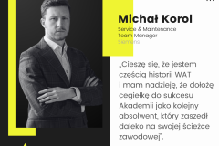 grafika_Klub Absolwentów WAT (1080×1080 px) - grafika_#KlubAbsolwentówWAT_Michał_Korol